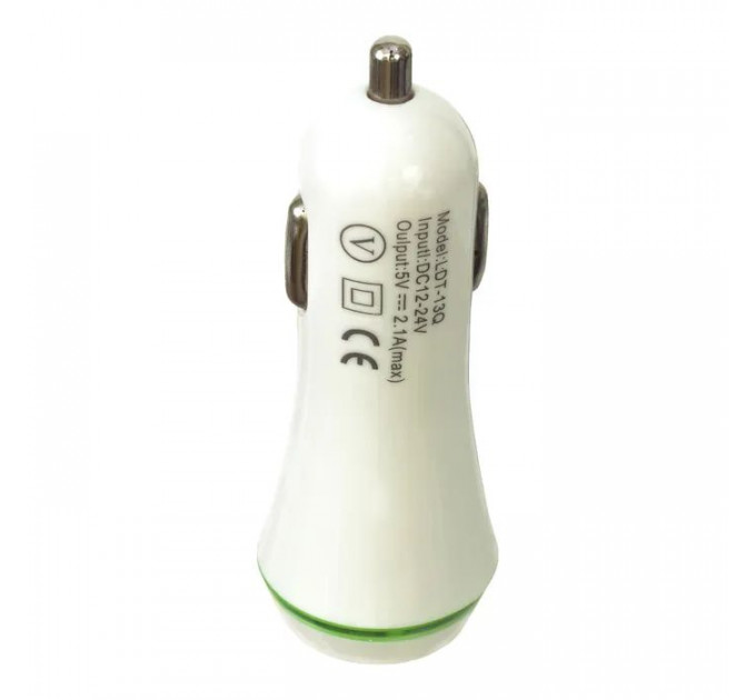 Зарядний пристрій Patron 2xUSB 2A\/1A white (PN-2USB-CAR-WH)