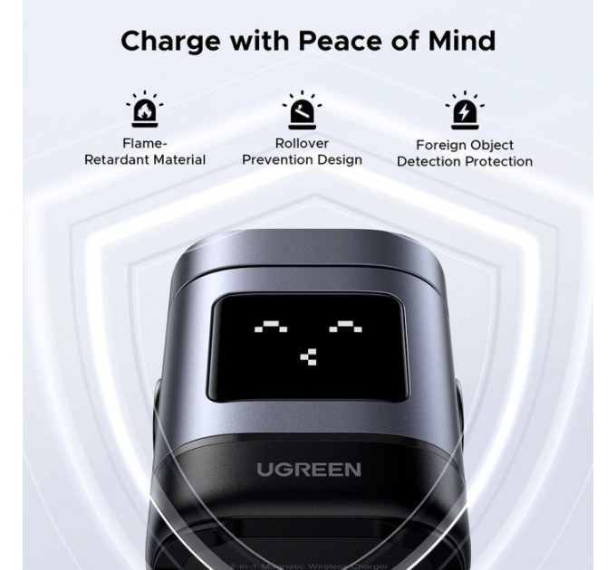 Зарядное устройство для Ugreen 2-in-1 wireless iPhone + AirPods W709 gray (45775)