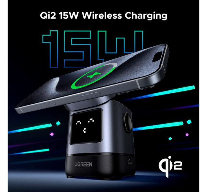 Зарядное устройство для Ugreen 2-in-1 wireless iPhone + AirPods W709 gray (45775)