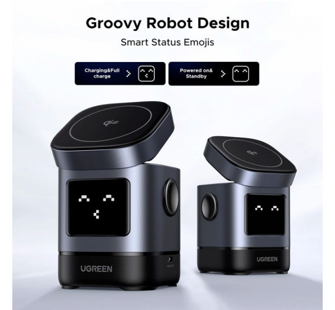 Зарядное устройство для Ugreen 2-in-1 wireless iPhone + AirPods W709 gray (45775)