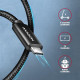 Дата кабель USB-C to USB-C 1.0m USB 2.0 PD 240W 5A black AXAGON (BUCM2-CM10AB)