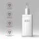 Зарядное устройство для AXAGON 1xUSB + 2xUSB-C 65W QC4+ PD3.0 PPS white (ACU-DPQ65W)
