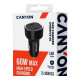 Зарядное устройство для Canyon 2xUSB-C PD60W black (CNE-CCABR3CC)