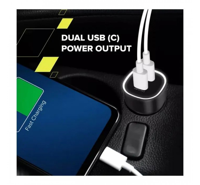 Зарядное устройство для Canyon 2xUSB-C PD60W black (CNE-CCABR3CC)