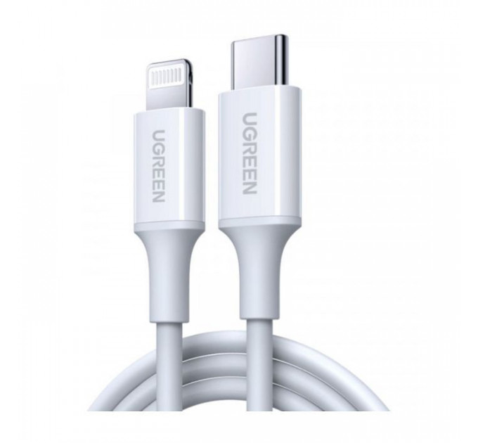 Дата кабель USB-C to Lightning 1.0m 3A US171 white Ugreen (10493)