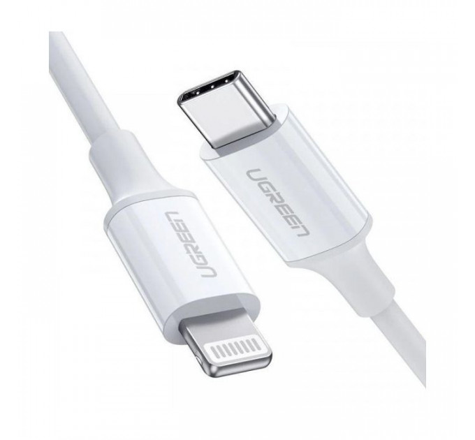 Дата кабель USB-C to Lightning 1.0m 3A US171 white Ugreen (10493)