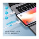 Дата кабель USB-C to Lightning 1.0m 3A US171 white Ugreen (10493)