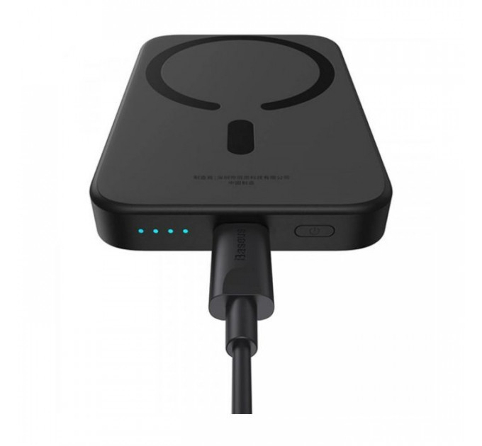 Батарея універсальна Baseus Magnetic Wireless Mini Air 6000mAh 20W PD, QC, Qi-15W, Black (P10059002113-00)