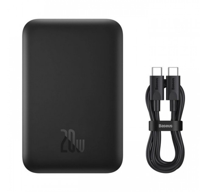 Батарея універсальна Baseus Magnetic Wireless Mini Air 6000mAh 20W PD, QC, Qi-15W, Black (P10059002113-00)
