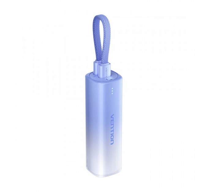 Батарея універсальна VENTION 5000mAh 20W PD, USB-C In\/Out, Lightning In\/Out, with cable, Gradient Blue (FHWL0)