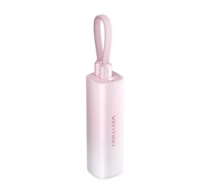 Батарея універсальна VENTION 5000mAh 20W PD, USB-C In\/Out, Lightning In\/Out, with cable, Gradient Red (FHWR0)
