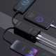 Батарея універсальна Dudao K15Pro 20000mAh PD\/22.5W, QC, with built-in cables, Black (6977196682430)