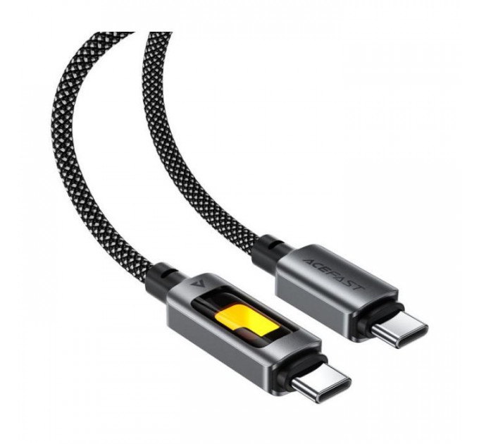 Дата кабеля USB-C to USB-C 1.2m 60W black Acefast (6974316284666)