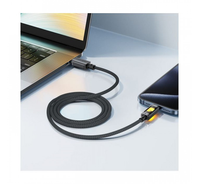 Дата кабеля USB-C to USB-C 1.2m 60W black Acefast (6974316284666)