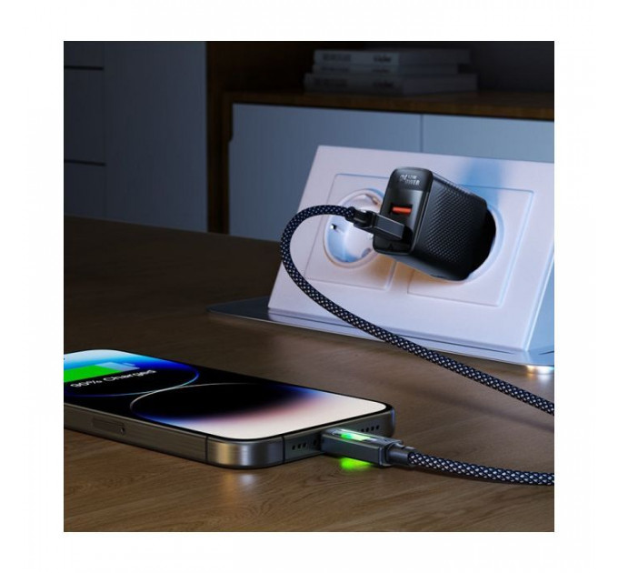 Дата кабеля USB-C to USB-C 1.2m 60W black Acefast (6974316284666)