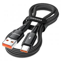 Дата кабель USB 2.0 AM to USB-C 1.0m 120W black Essager (EXC120-CG01-P)