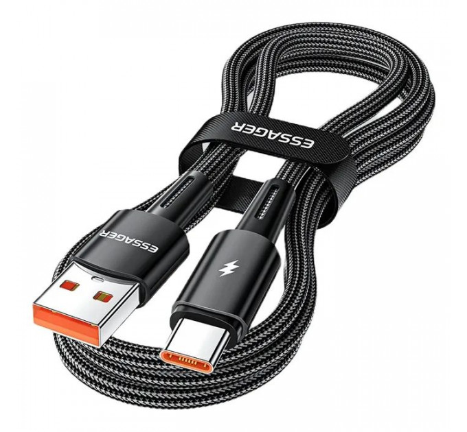 Дата кабель USB 2.0 AM to USB-C 1.0m 120W black Essager (EXC120-CG01-P)