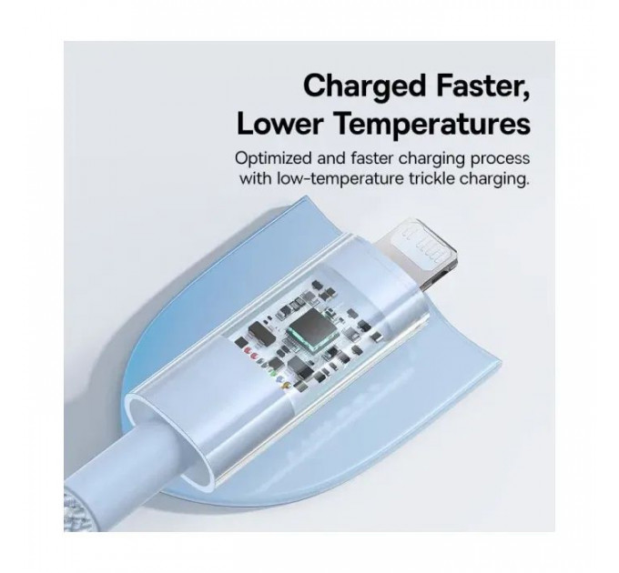 Дата кабель USB-C to Lightning 1.0m 20W Gem Fast-Charging blue Baseus (P10373001311-00)