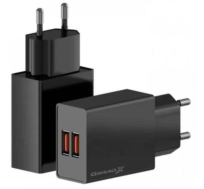 Зарядное устройство для Grand-X 5V 2.1A USB Black (CH-15B)