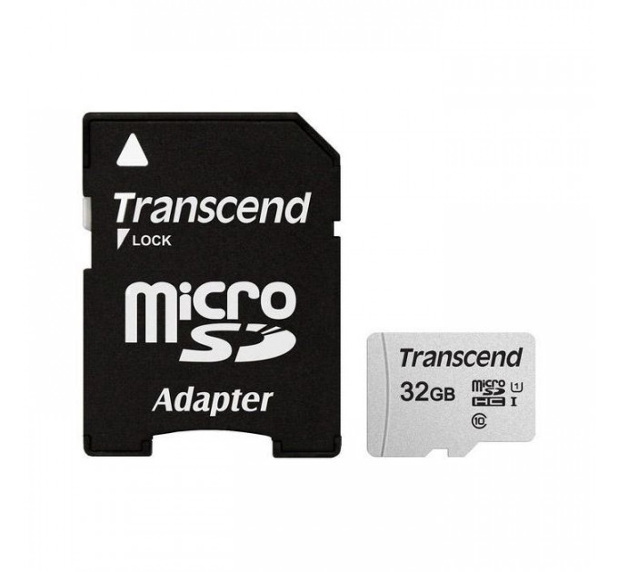 Карта пам/'яті Transcend 32GB microSDHC class 10 UHS-I U1 (TS32GUSD300S-A) Карта пам/'яті Transcend 32GB microSDHC class 10 UHS-I U1 (TS32GUSD300S-A)