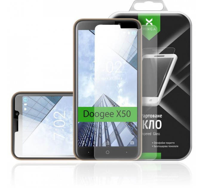 Стекло защитное Vinga для Doogee X50 (VTPGS-DX50L)