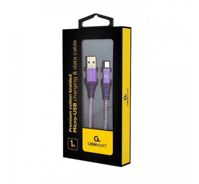 Дата кабель USB 2.0 AM to Micro 5P 1.0m Cablexpert (CC-USB2B-AMmBM-1M-PW)