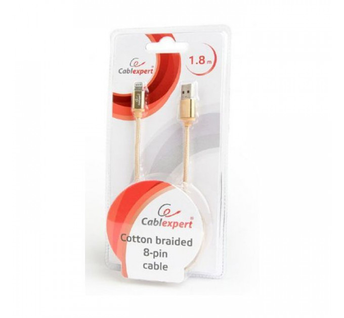 Дата кабель USB 2.0 AM to Lightning 1.8m Cablexpert (CCB-mUSB2B-AMLM-6-G)