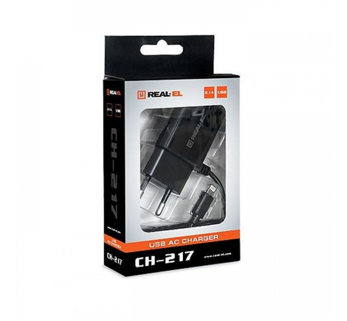 Зарядний пристрій REAL-EL CH-217 black (EL123160016)