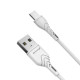 Дата кабеля USB 2.0 AM to USB-C 1.0m White Grand-X (PC-03W)