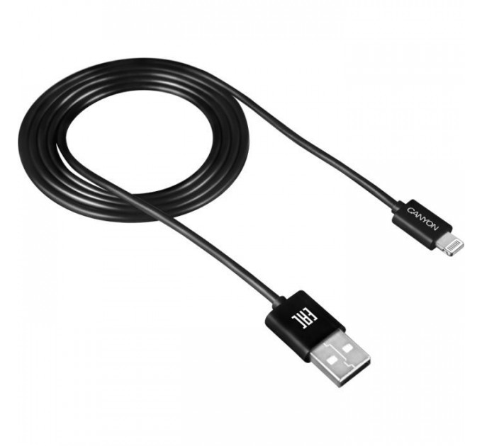 Дата кабель USB 2.0 AM to Lightning 1.0m Black Canyon (CNE-CFI1B)