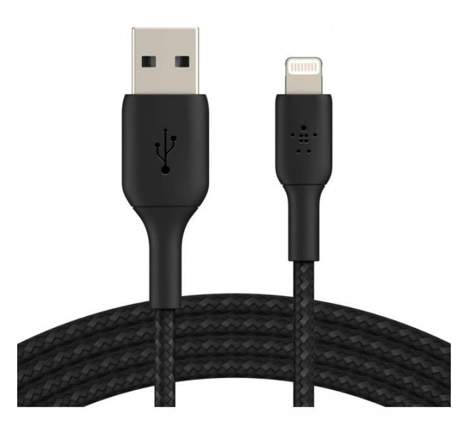 Дата кабель USB 2.0 AM to Lightning 1.0m black Belkin (CAA002BT1MBK)