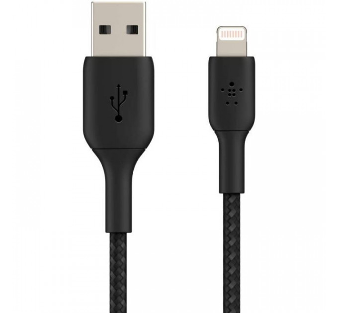 Дата кабель USB 2.0 AM to Lightning 1.0m black Belkin (CAA002BT1MBK)