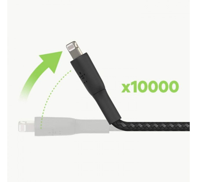 Дата кабель USB 2.0 AM to Lightning 1.0m black Belkin (CAA002BT1MBK)