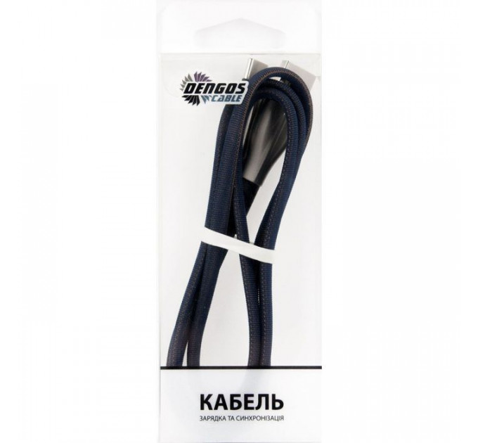 Дата кабель USB 2.0 AM to USB-C 1.0m black Dengos (PLS-TC-PLSK-BLACK)