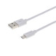 Дата кабеля USB 2.0 AM to Micro 5P 2.5m white Grand-X (PM025W)