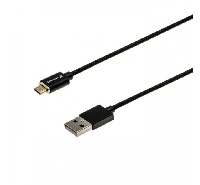 Дата кабеля USB 2.0 AM to Micro 5P 1.0m Magnet Grand-X (MG-01M)