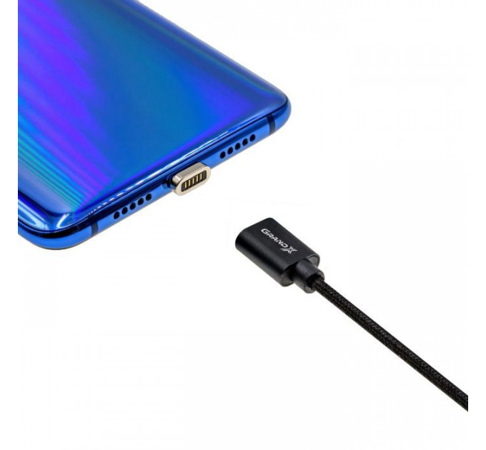 Дата кабеля USB 2.0 AM to Micro 5P 1.0m Magnet Grand-X (MG-01M)