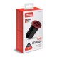 Зарядний пристрій ColorWay 2USB AUTO ID 3.4A (17W) red\/black (CW-CHA026-BK)
