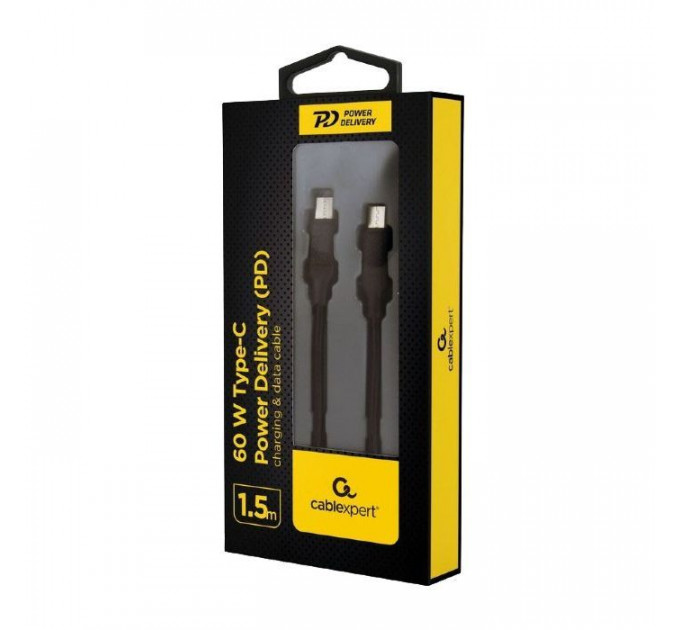 Дата кабель USB-C to USB-C 1.5m 60W USB 2.0 Cablexpert (CC-USB2-CMCM60-1.5M)