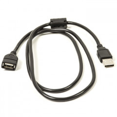 Дата кабель USB 2.0 AM\/AF 1.0m ferrite PowerPlant (CA910694)