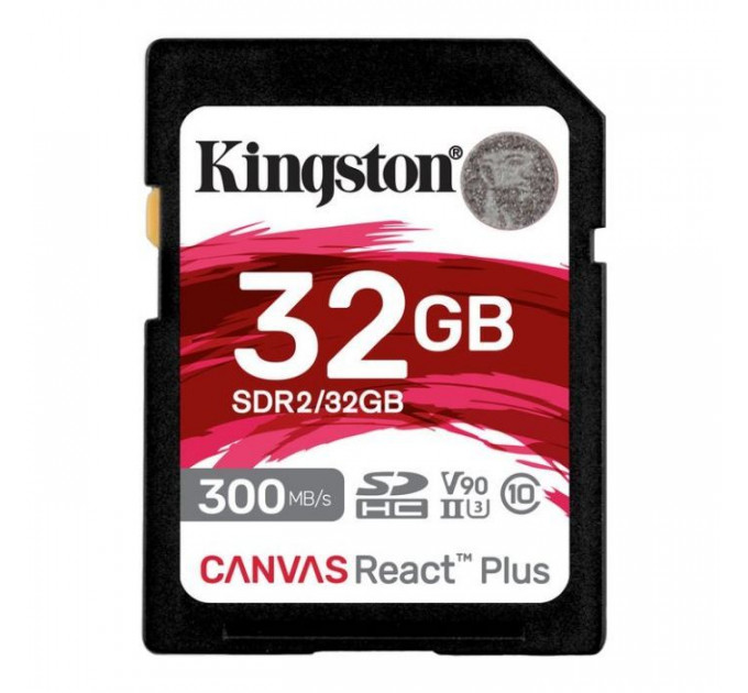 Карта памяти Kingston 32GB class 10 UHS-II U3 Canvas React Plus (SDR2\/32GB)