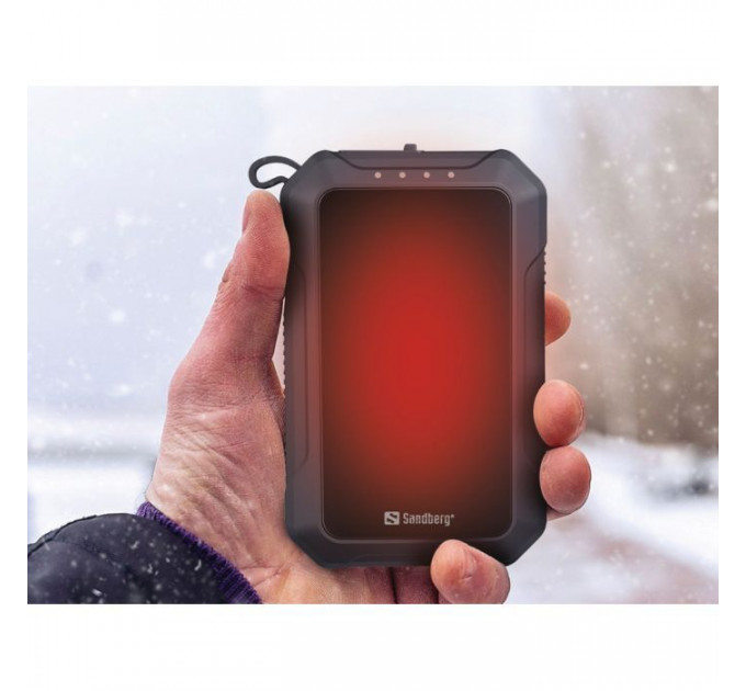 Батарея універсальна Sandberg 10000mAh, Hand Warmer, flashlight 1W, USB-C\/USB-A 2A\/5V (420-65)