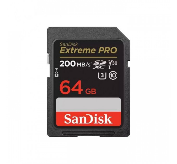 Карта пам/'яті SanDisk 64GB SD class 10 UHS-I U3 V30 Extreme PRO (SDSDXXU-064G-GN4IN)