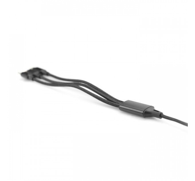 Дата кабель USB 2.0 AM to Lightning + Micro 5P + USB-C 1.0m charge only Digitus (AK-300160-010-S)