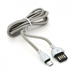 Дата кабель USB 2.0 AM to Micro 5P 1.0m XO Silver 2.8А iKAKU (YT-iK\/XO-MS)