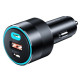 Зарядний пристрій Choetech car 2хUSB-C+USB-A 130W QC3.0\/PD\/PPS black (TC0011-BK)