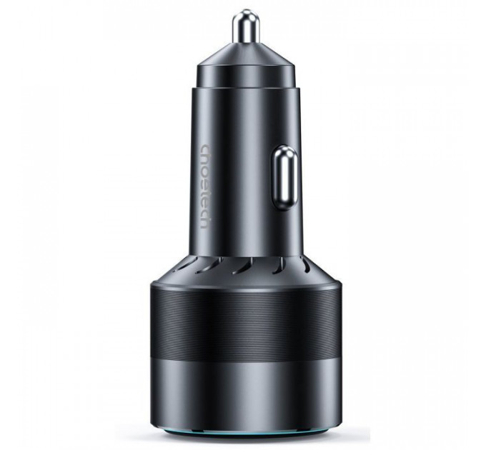 Зарядное устройство Choetech car 2хUSB-C+USB-A 130W QC3.0/PD\/PPS black (TC0011-BK)