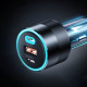 Зарядное устройство Choetech car 2хUSB-C+USB-A 130W QC3.0/PD\/PPS black (TC0011-BK)