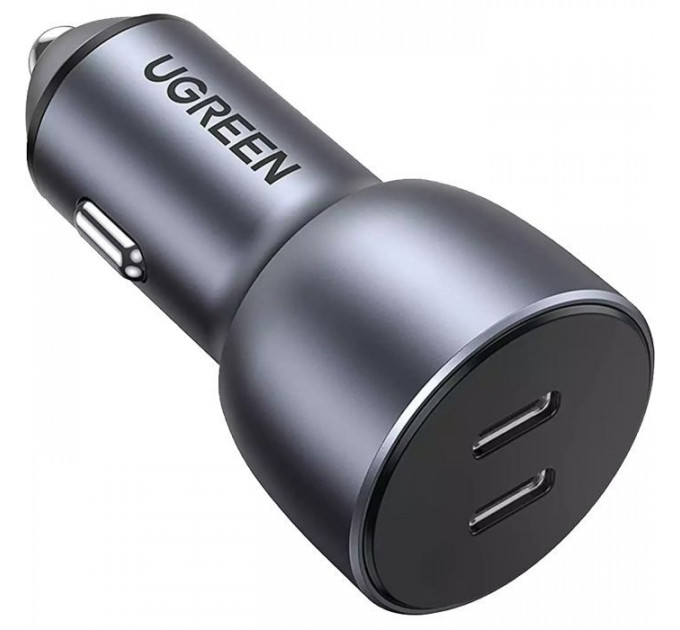 Зарядний пристрій Ugreen 2xUSB-С 40W Car Charger CD213 space gray (70594)