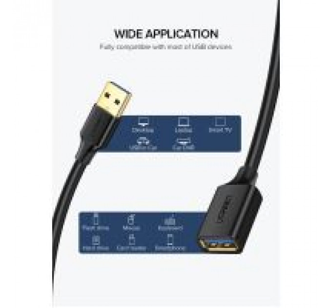 Дата кабель USB 3.0 AM\/AF 2.0m US129 Black Ugreen (10373)